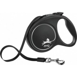 Flexi Black Design Поводок-лента М черный 5 м