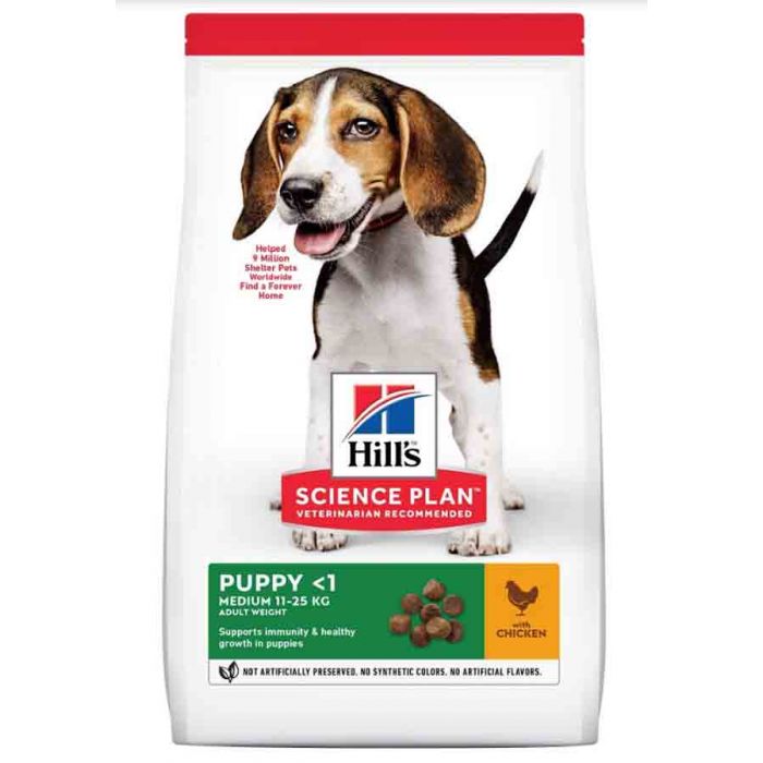 Hill's Science Plan Canine Puppy Medium с курицей 14 кг