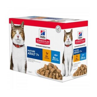 Hill's Science Plan Feline Mature Adult 7+ Mixed Pack пакетики 12 x 85 гр
