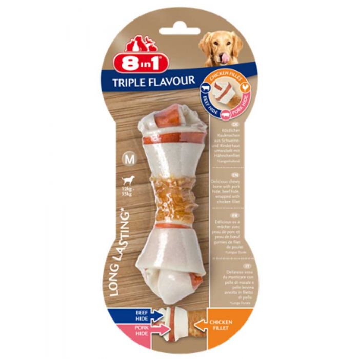 8in1 Triple Flavor Bone M для собак