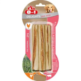 8in1 Delights Pork Dog Sitcks x3