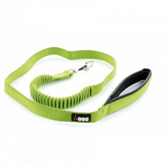 I-DOG Elastic Comfort Leash Зеленый/Серый 120 см