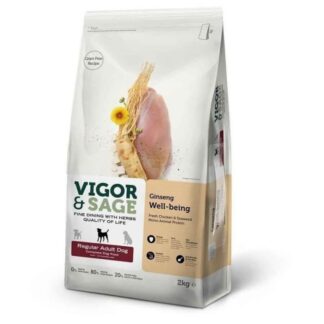 Vigor & Sage Adult Dog Женьшень/курица 2 кг