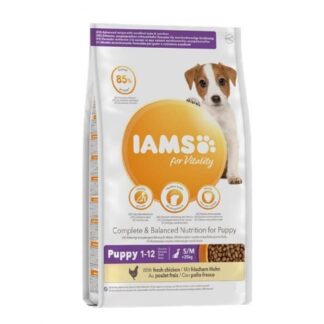 IAMS Vitality корм для щенков мелких и средних пород 12 кг