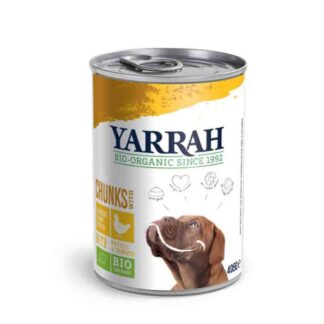 Yarrah Bio Куриные укусы в крапивно-томатном соусе для собак 12 x 405 гр.
