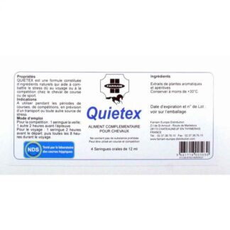 Quietex 4 шприца для лошадей, страдающих стрессом, 12 мл