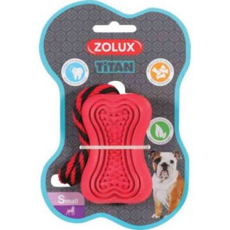 Zolux Toy резинка с веревкой Титан S красная