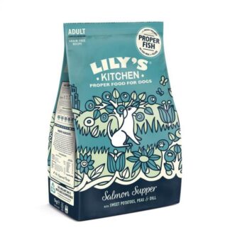 Lily's Kitchen Dog Food Supper с лососем, сладким картофелем и укропом 1 кг