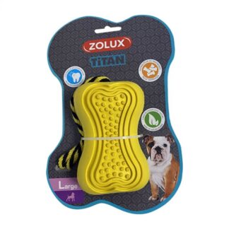 Zolux Toy резинка с веревкой Titan S желтая