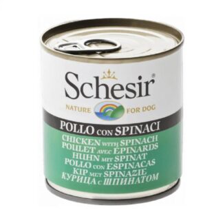 Schesir Цыпленок со шпинатом в желе для собак 16 x 285 г