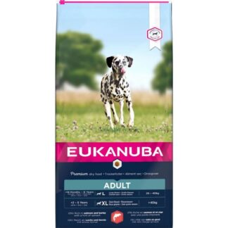 Eukanuba Dog Adult крупная порода с лососем и ячменем 12 кг