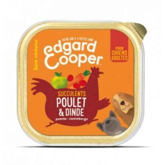 Edgard & Cooper Корм для взрослых собак с курицей и индейкой 18 x 300 г