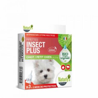Naturlys органическое насекомое плюс пипетки щенок и маленькая собака x3