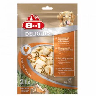8in1 Bone Delights Dog Treats XS x 21 МУЛЬТИУПАКОВКА, 4 УПАКОВКИ