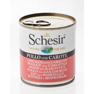 Schesir Цыпленок с морковью в желе для собак 16 x 285 г