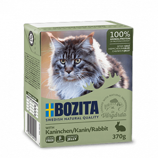 Bozita Cat, Rabbit Chunks in Jelly 16x370g