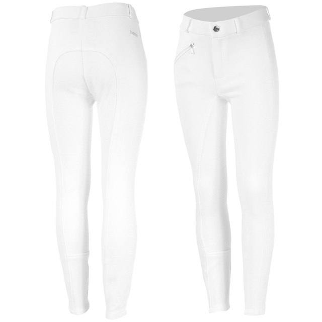 Horze ratsapüksid Junior Active FULL grip 130, valge