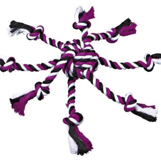 Rope toy with woven-in ball, ø 7 cm