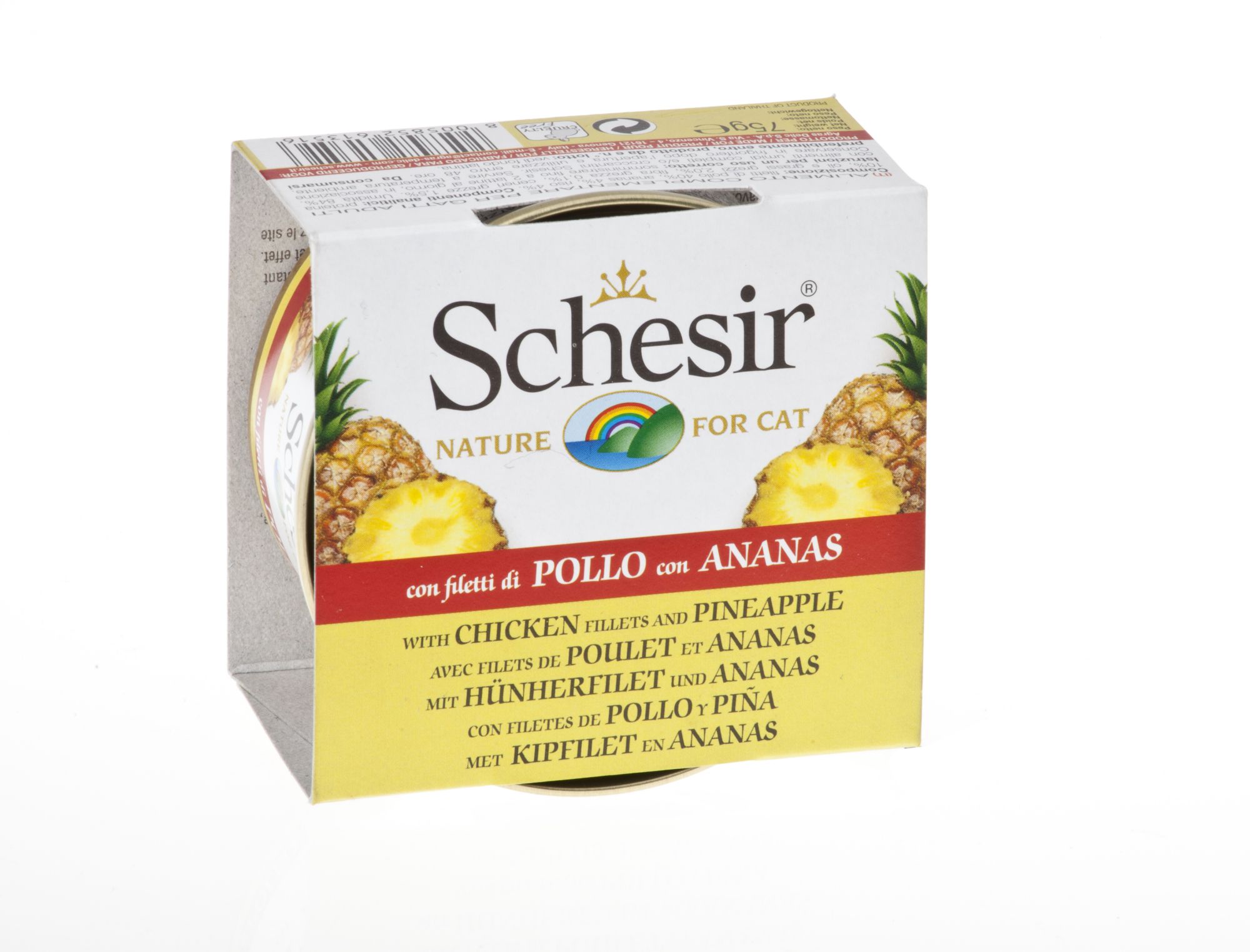 SCHESIR Cat Fruit 75 gr. Can Chicken with Pineapple