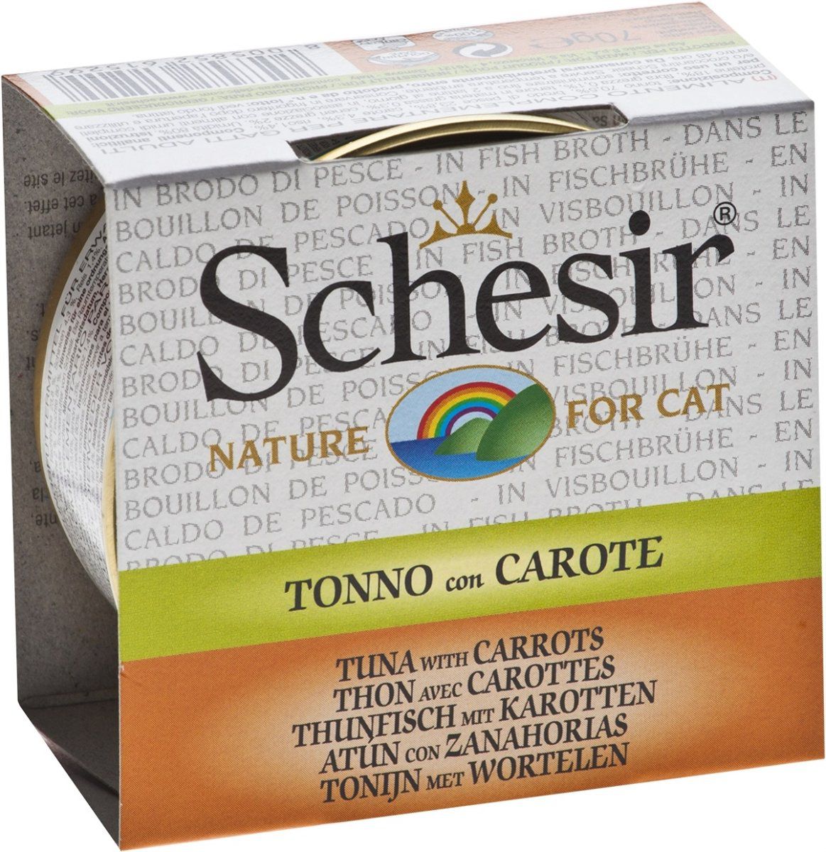 SCHESIR Cat Broth 70 gr. Can Tuna with Carrot