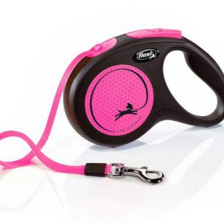 flexi New Neon M Tape 5 m , black/ neon pink