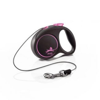 flexi Black Design XS Cord 3m, black/ pink