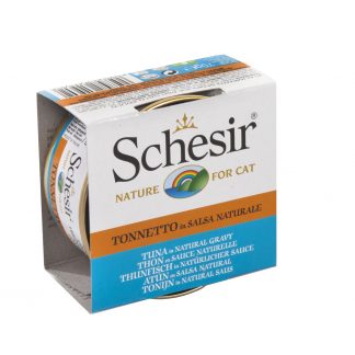 SCHESIR Cat Broth Nat. Sauce 70 gr. Can Tuna in Natural Gravy