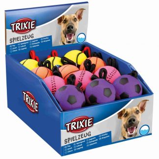 Sport ball on a rope, floatable, foam rubber, ø 6/30 cm, sorted