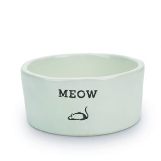 Beeztees kassi kauss meow keraamiline 11,5x4cm valge