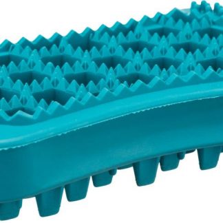 Massage brush, natural rubber, 6 × 12 cm, turquoise