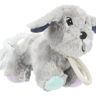 Junior dog with rope, plush, 24 cm