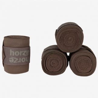 Horze Nest, hobuse pinded, fliis+ kumm, 4 tk, pruunid