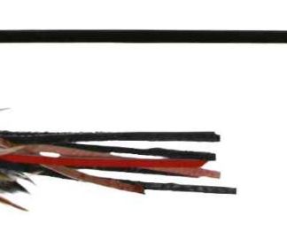 Playing rod with leather straps/feathers, plastic, 50 cm