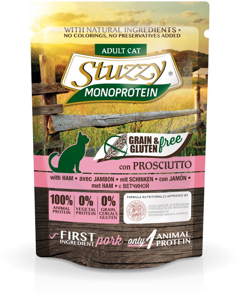 STUZZY Cat Grain Free Monoprotein 85 gr. Pouch Ham