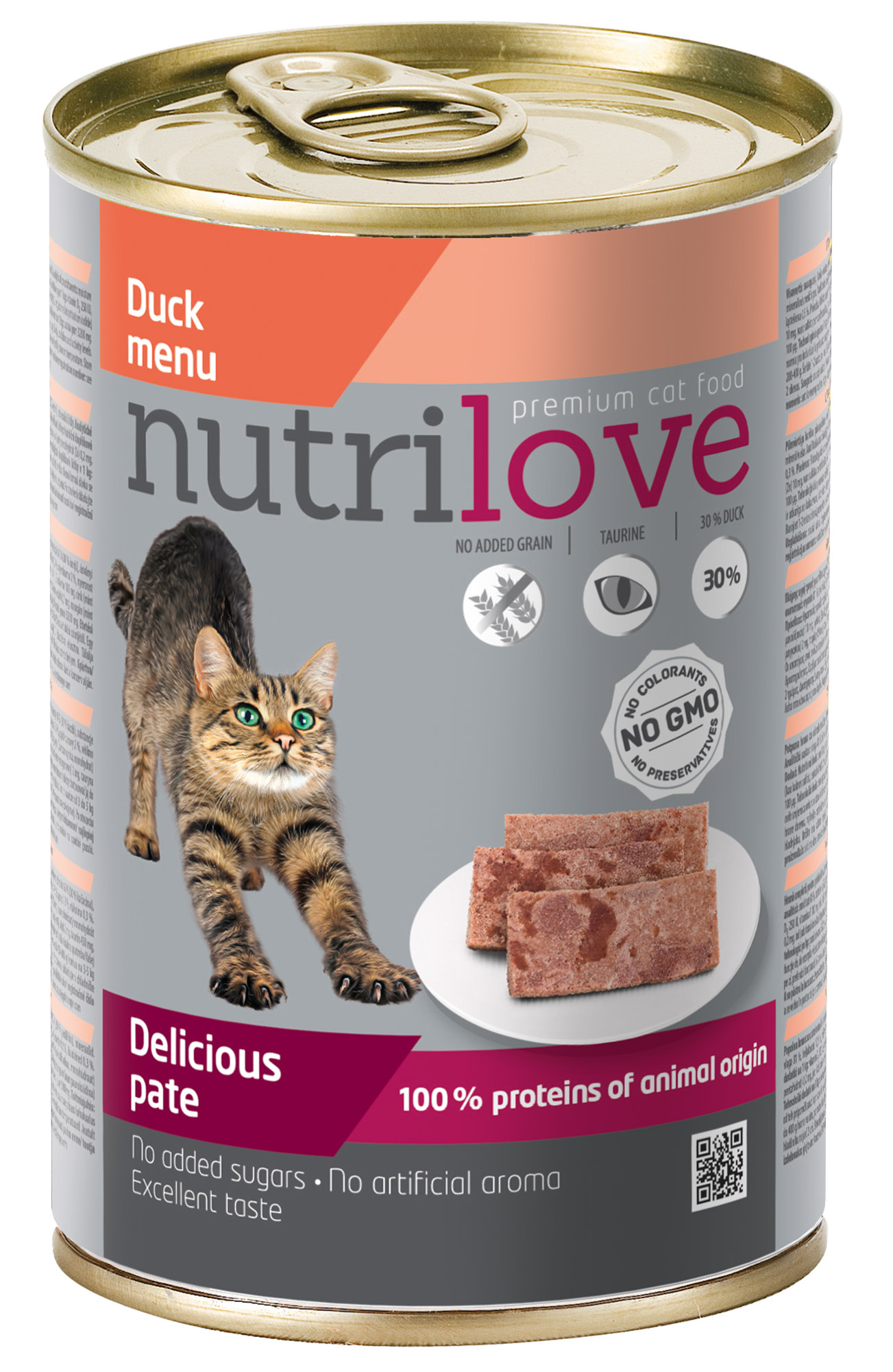 Nutrilove Cat delicious Duck pate 12x400g
