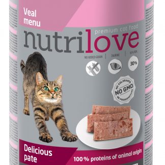 Nutrilove Cat delicious Veal pate 12x400g