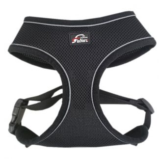 Finnero Light helkivad koera traksid XS, must