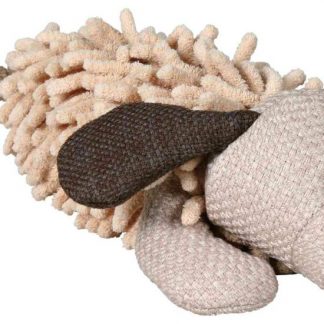 Dog with rope, fabric/plush, 30 cm
