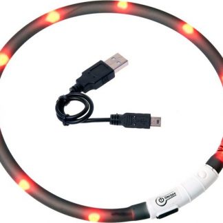 Flamingo kassi LED kaelarihm Visio USB 20-35 cm, must