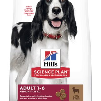 Hill's Science Plan Adult 1-6 Medium with Lamb & Rice 14kg