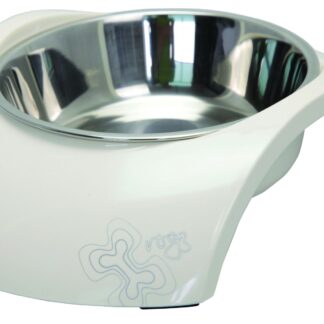Rogz 2-in-1 Medium 350ml Luna Dog Bowl, Ivory