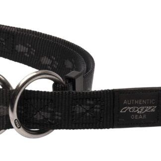 Rogz Alpinist Extra Large 25mm Everest Web Half-Check Dog Collar, Black Rogz Design