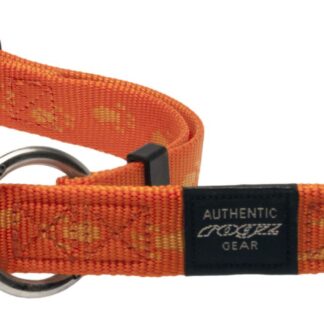 Rogz Alpinist Extra Large 25mm Everest Web Half-Check Dog Collar, Orange Rogz Design