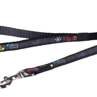 Rogz Fancy Dress Medium 16mm Scooter Fixed Dog Lead, Multi Bone Design