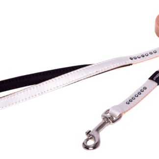 Rogz Lapz 13mm Small Luna Fixed Long Dog Lead, Ivory
