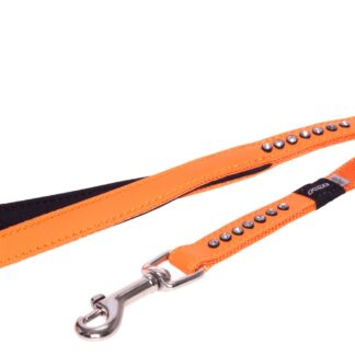 Rogz Lapz 16mm Medium Luna Fixed Long Dog Lead, Orange
