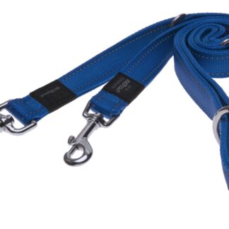 Rogz Utility Small 11mm Nitelife Multi-Purpose Dog Lead, Blue Reflective