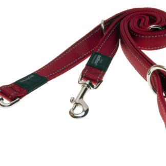 Rogz Utility Small 11mm Nitelife Multi-Purpose Dog Lead, Red Reflective