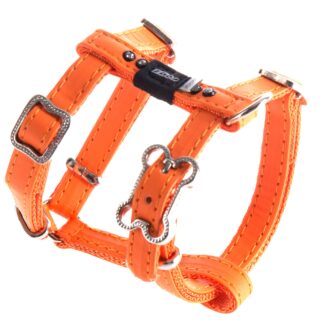 Rogz Lapz 10mm Extra Small Luna Adjustable Dog H-Harness, Orange