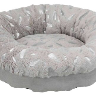 Feather bed, round, ø 50 cm, grey/silver